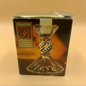 Vintage Crystal Ballerina Lead CrystalCandlesticks